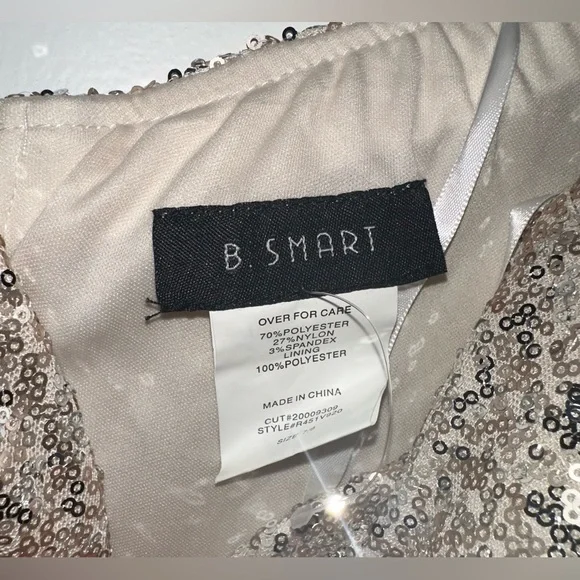 NWT! B. Smart Gold Sequin long formal dress size 7/8 - Picture 8 of 10